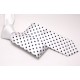 Cravate Slim Couleur + Motifs Pois Blancs 100% Microfibre