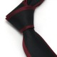 Cravate Slim Motifs Tissés Couleur + Bords couleur 100% Microfibre