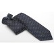 Cravate Bleu Navy Pois Blancs Segni & Disegni 100% Soie
